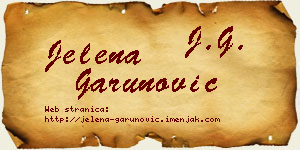 Jelena Garunović vizit kartica